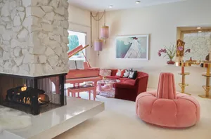 Vintage Pink Hollywood Regency Home Photo 4